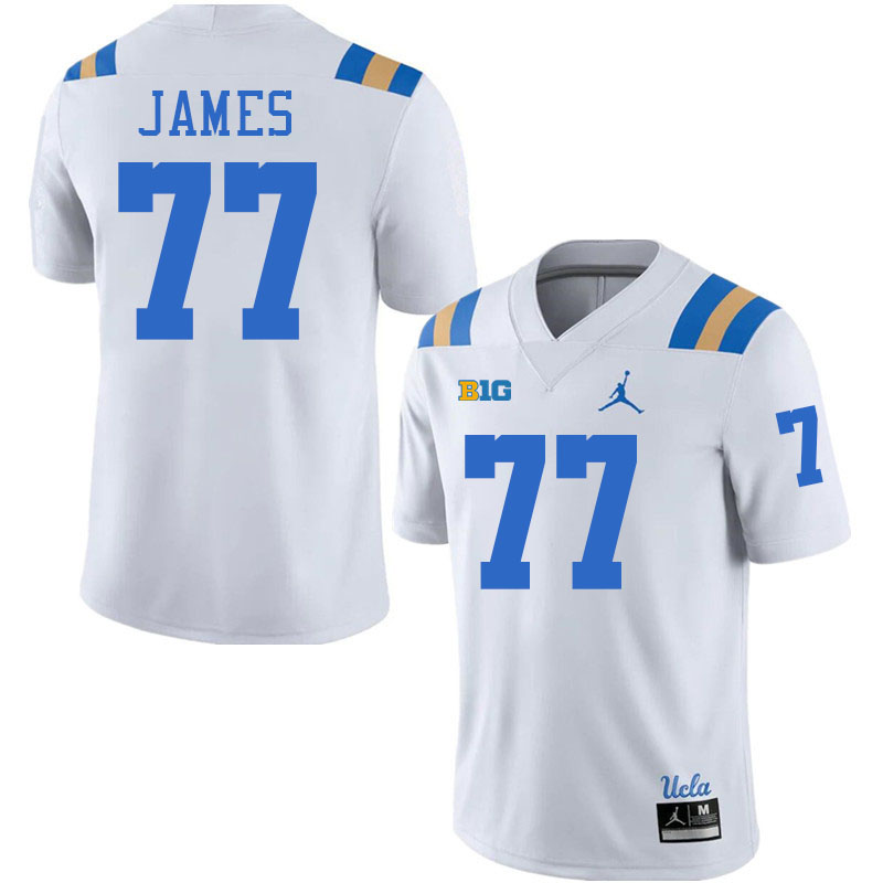 Andre James UCLA Jersey,UCLA Bruins #77 Andre James Jersey Youth College Football Uniforms-White